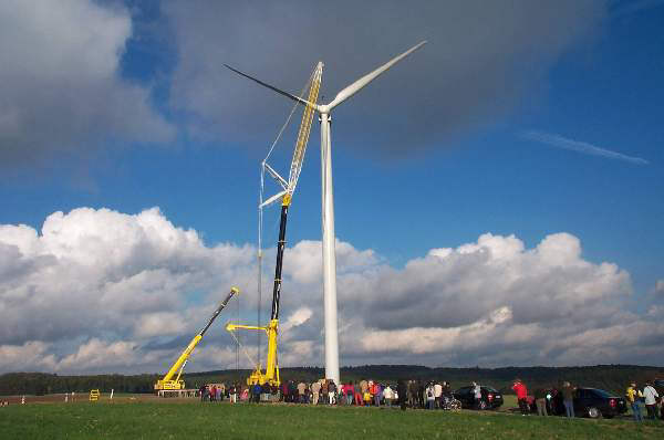 Die WKA ist fertig Montiert